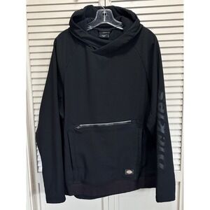 Dickies Black Hoodie Pullover Mask Reflective RN 20697 Size L Fleece Lined Logo